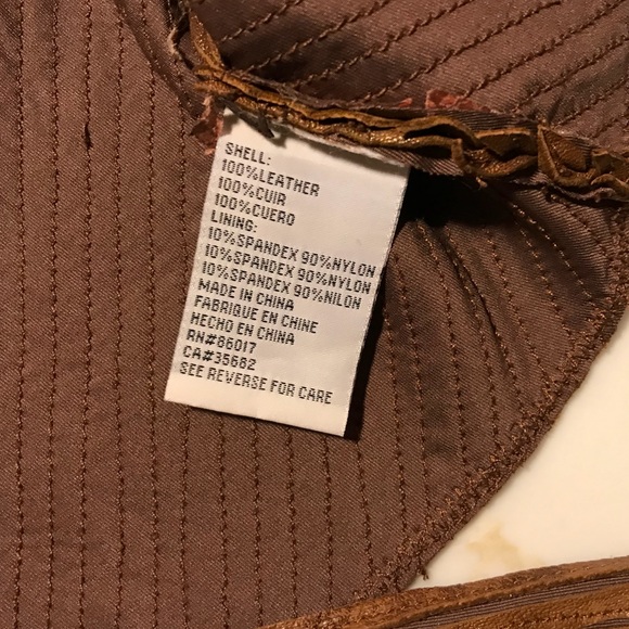 BEBE Cropped Leather Jacket Cognac Brown - Picture 5 of 5